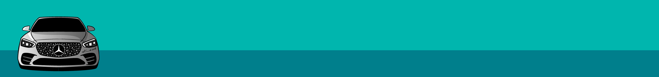 mercedes s-class with green bars